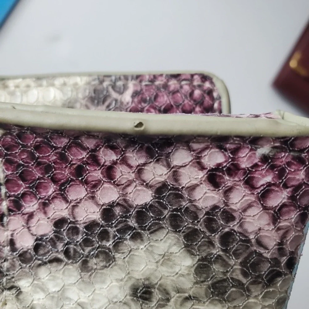 STEPHANIE JOHNSON Wristlet Havana Jane Wallet Credit Card Case Snake Print Leath